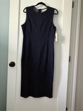 Classic Dark Denim Sleeveless Midi Dress